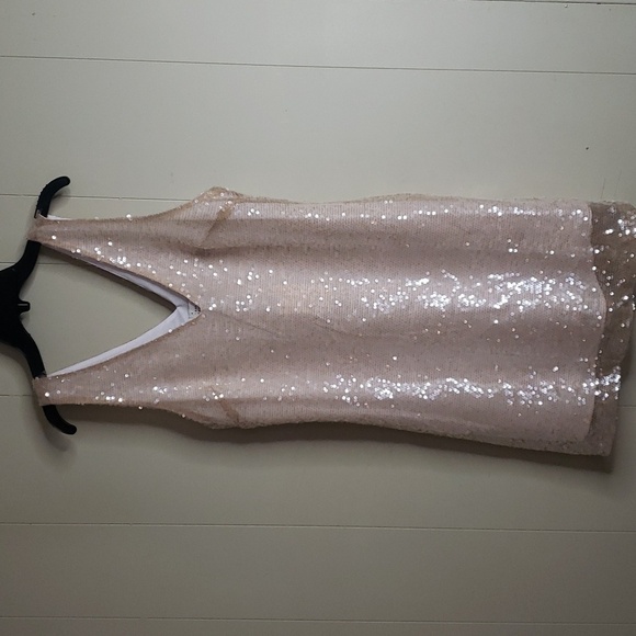 Women's Mini A line Squin Mini Dress - A New Day Cream - Picture 2 of 9